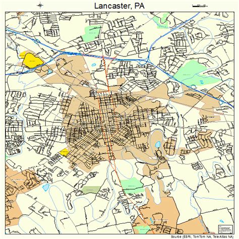 lancaster pennsylvania map